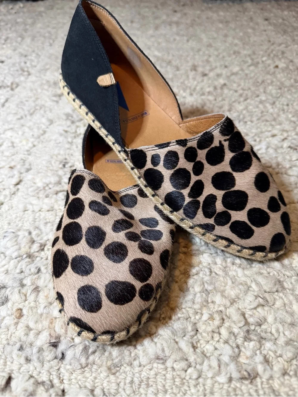 Verbenas Espadrille Flats - Black & Tan